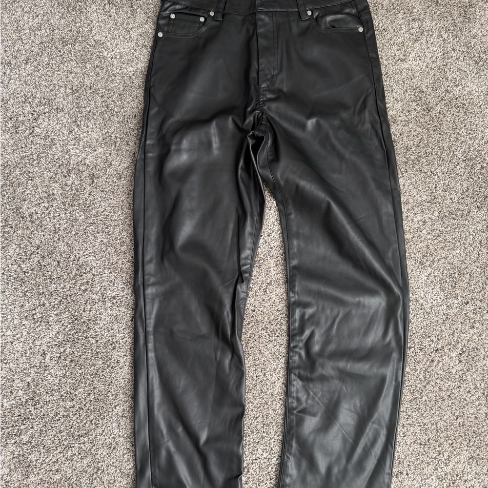 Women’s Black Faux Leather Pants